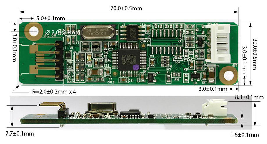ETP-MB-R4502UPEG 4-5 wire USB Resistive Touch Screen Controller